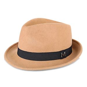 Unisex Natural Grass Striped Fedora Hat-Winter Warm <b>Thick</b> Felt Narrow Brim Beach Ready <b>Ribbon</b> & Rope Accessories - Product Image 3