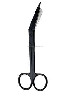 Tijeras Quirúrgicas Rectas con Recubrimiento de Fluoruro Negro, Hemostato para Cirugía General, Instrumento Manual con Certificación CE Clase II - Product Image 3