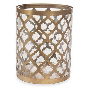 Bougeoir votif en fer de qualité supérieure avec découpe laser artistique pour un éclairage ambiant unique dans les espaces de vie modernes - Product Image 1