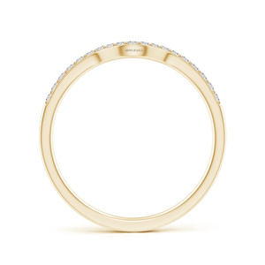 Anillo de Boda, Compromiso, Fiesta o Aniversario con Banda Ondulada de Diamantes Cultivados en Laboratorio, Oro de 10K, 14K, 18K, Plata 925, 935 - Product Image 4