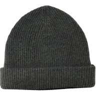 100% Cachemira Super suave invierno moda peso ligero tejido a mano gorro ajustado hombres cómodo cálido lleva imagen personalizada