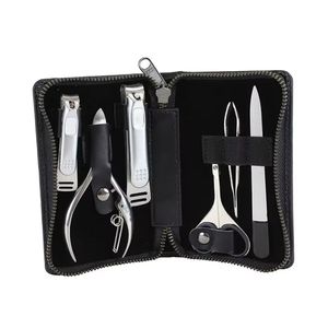 Ensemble de manucure luxueux 10 pièces, étui à fermeture éclair orange, outils en acier inoxydable poli, kit professionnel pour les ongles, soin des mains et des pieds - Product Image 4