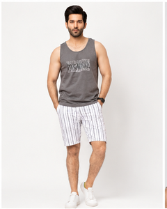 Camiseta sin Mangas con Cuello Redondo Gris para Hombre AULTRA ONE ENTERPRISES, Diseño Impreso en 3D, Informal, Transpirable, Tejida, 100% Algodón, 220g - Product Image 5