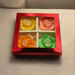 Boîte décorative de bougies flottantes, lot de 4, bougies élégantes en cire de paraffine faites à la main, pour offrir en cadeau, festivals, cadeaux d'entreprise, en gros - Product Image 1