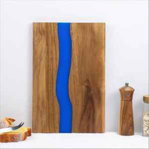 New Designer Resin Wood Eco-Friendly Hand Polished Rectangle Cutting Board Kitchen Multi function Creative Bag Customised - Product Image 1