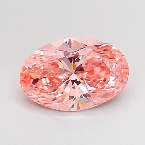 Diamante Cultivado en Laboratorio de 2 Quilates, Corte Oval Brillante, Color Rosa Intenso VS1, con Certificado IGI, Personalizado, Color D-F, Claridad VVS-VS - Product Image 1