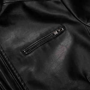 100% High Quality Cowhide Leather Jacket <b>Fabric</b> New Stylish Breathable Quick Dry Waterproof Reversible <b>Sherpa</b> Lined Men's - Product Image 5