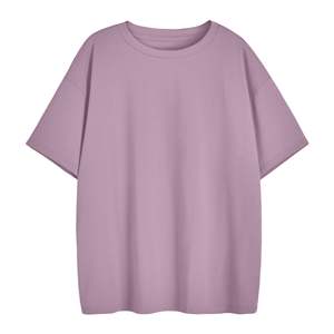 Oversized Solid <b>Purple</b> Cotton T-<b>Shirt</b> Short Sleeve Casual <b>Men's</b> Summer Breathable Knitted <b>Shirt</b> - Product Image 2