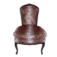 Chaise latérale à imprimé Animal de Style français, Reproduction Antique, chaise en bois avec Table d'appoint pour la décoration intérieure d'une maison européenne
