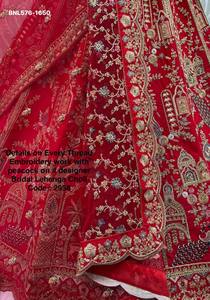 Conjunto de Lehenga-Choli y Dupatta de seda de primera calidad para bodas, recién llegado, con bordado de figuras y lentejuelas, proveedor indio. - Product Image 3