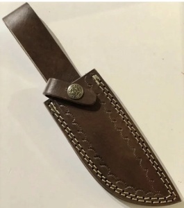 Cuchillo de caza hecho a mano de acero de Damasco de A&M ENTERPRISES con mango de cuero apilado y cuchillos utilitarios de grado industrial - Product Image 5