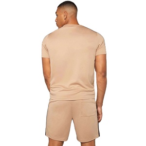 Summer Men Sports <b>Reflective</b> Skin Friendly <b>Running</b> Set Short Sleeve T Shirts Shorts 2 Pieces Lightweight Workout Gym Tracksuit - Product Image 2