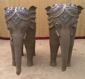 Decorative Terracotta <b>Elephant</b> for Living Room <b>Decor</b> Handcrafted Earthen <b>Elephant</b> Art Showpiece At Best Price By Supplier - Product Image 2