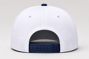 Gorra de Béisbol Blanca con Visera Azul, 6 Paneles, Ajustable, Unisex, Diseño Casual de Color Sólido, Poliéster/Algodón Twill, Deportiva - Product Image 5