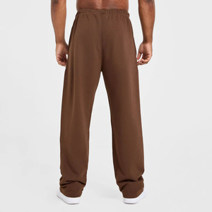 Low Price Top Selling Wholesale Custom Logo Men's <b>Brown</b> Oversized Straight Leg <b>Joggers</b> Cotton Breathable Men's Sweatpants - Product Image 2