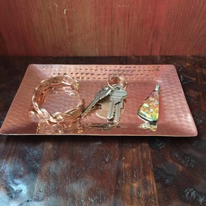 Bandeja Rectangular de Cobre Martillado con Acabado Antiguo, para Servir, Decoración del Hogar, Cocina, Mesa de Comedor o Plato de Regalo - Product Image 4