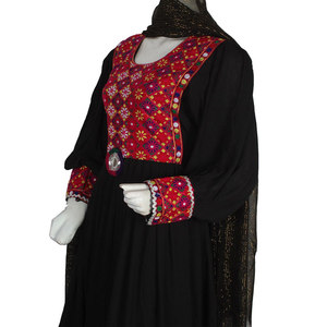 Abito tradizionale afghano da donna, a maniche lunghe, ricamato a mano, abito lungo culturale, elegante e modesto, per donna. - Product Image 5