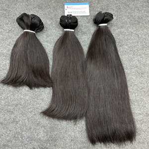 Extensions de cheveux humains bruts vietnamiens non traités, cuticules alignées, double trame, tissage à la machine, lots de cheveux bruts en gros - Product Image 3
