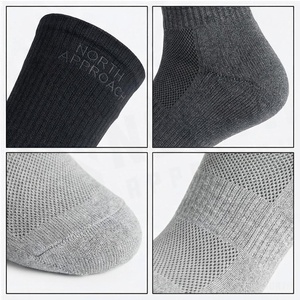 North Approach Crew <b>Socks</b> Solid Black Breathable <b>Running</b> <b>Socks</b> for Adults Summer Season - Product Image 4