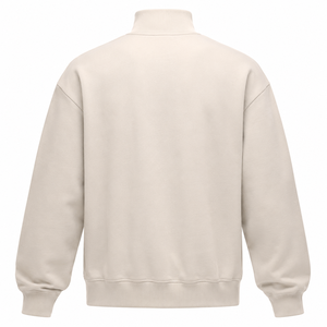 OEM ODM Custom <b>Lined</b> Oversized Half Zip Quarter Zip <b>Sweatshirt</b> Premium <b>Fleece</b> Pullover Unisex Casual Sportswear Private Label - Product Image 2