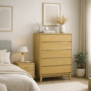 ตู้เสื้อผ้าไม้เนื้อแข็งสั่งทำพิเศษ 5 ลิ้นชัก ตู้ลิ้นชักไม้ ผลิตจากโรงงานโดยตรง ผลิตในเวียดนาม - Product Image 1