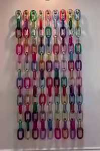 Eslabones de cadena de resina personalizables, de gran tamaño y colores claros, eslabones grandes de resina multicolor disponibles por Glowin Fashion. - Product Image 3