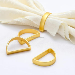 Juego de Servilleteros de Lujo en Oro, Elegantes Porta Servilletas Metálicos para Decoración de Mesa de Boda, Fiestas, Hoteles y Cenas de Gala - Product Image 1