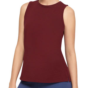 Débardeur tricoté sans manches à col rond pour femme, couleur unie, respirant, en polyester, pour un usage décontracté - Product Image 1