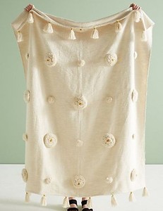 Manta de Algodón Hecha a Mano Estilo Boho con Borlas |   Manta Decorativa para Sofá |   Manta Ligera Tejida - Product Image 5