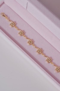 Sun Gold Plated Sterling Silver Cubic Zirconia Celestial Dainty Minimalist Luxury <b>Charm</b> Bracelet Birthday Anniversary Gift - Product Image 2