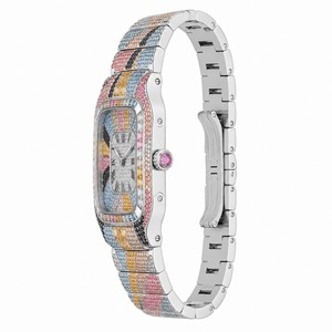 Luxury Women's Rectangular Stainless Steel <b>Watch</b> Analog Quartz <b>Diamond</b> Bracelet Multicolor Crystal Dial - Product Image 4