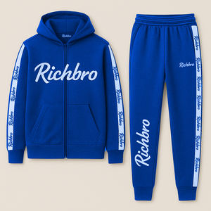 Chándal de entrenamiento unisex con cremallera y logotipo personalizado impresión directa de fábrica bordado con capucha diseño superior logotipo personalizable - Product Image 6