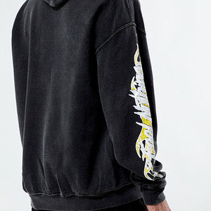 Sudadera con Capucha Oversize Gris para Hombre, Logotipo Frontal, Diseño Trasero 'Make It Happen', Estilo Urbano, Corte Regular, 100% Algodón, Invierno - Product Image 4