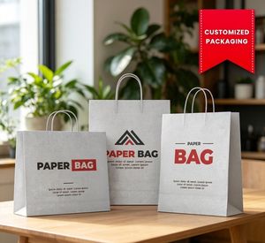 Custom Kraft <b>Paper</b> <b>Bags</b> for Restaurants and Catering Eco Kraft <b>Paper</b> Food Packaging & <b>Carry</b> <b>Bags</b> - Product Image 1