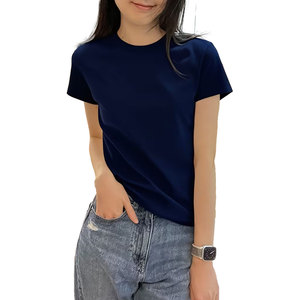 Solid Trader Best Selling Comfort Breathable Flexible Stitching Daily Essential Plain <b>Top</b> Trendy Fashionable Women Tee Shirt - Product Image 3