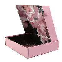 Caja de Regalo Rosa Reciclable Personalizada, Caja de Cartón Corrugado Laminado para Embalaje de Regalos de Lujo