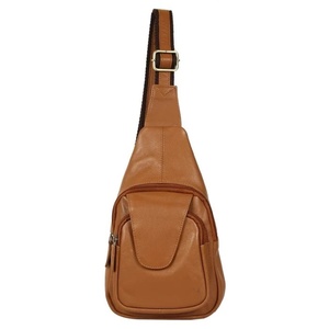 Brown Leather Women <b>Sling</b> Bag Stylish Crossbody Chest <b>Shoulder</b> Backpack for Women with Multiple Compartmens - Product Image 6