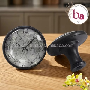 Ba Round Metal Crystal Cabinet Knob with Clock Face Design Modern Style Eco-Friendly for Kitchen & <b>Wardrobe</b> Drawer Handle - Product Image 4