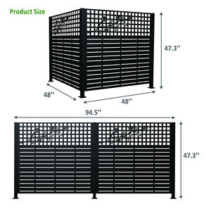 Recinzione Metallica per Esterni con Schermo Privacy, 14,6 m x 14,4 m, 2 Pannelli, per Contenimento Bidoni della Spazzatura, Recinzione per Condizionatore d'Aria, Recinzione per Piscina, Contenimento Privacy - Product Image 4
