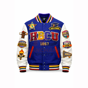 Veste universitaire classique pour hommes Letterman HBCU – Veste de style universitaire en laine et simili cuir de qualité supérieure pour les universités historiquement noires - Product Image 1
