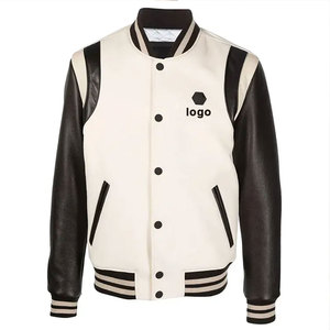 Wholesale Fashion style custom Long Women Letterman Jacket <b>Top</b> Quality Women <b>Cropped</b> Varsity Jackets With Front Pockets - Product Image 1