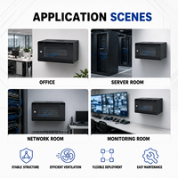 Kabinet Jaringan Dinding Kecil 19 Inch 4U 6U 9U 12U Enclosure Kabel Rak Server Hitam/Putih Tersedia untuk Pengkabelan Data Telekomunikasi