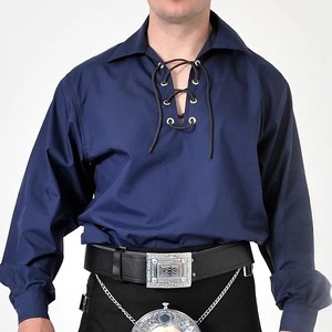 Chemise Kilt Jacobite Écossaise Traditionnelle Personnalisée pour Homme, en Coton, à Manches Longues, Style Rétro, à Lacets, pour Costume, Vente en Gros - Product Image 5