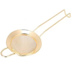 Custom Eco-Friendly Reusable Portable Tea Infusers Wholesale Stainless Steel Silver Tea <b>Strainer</b> with Handle - Product Image 2