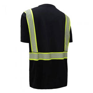 Customized High Visibility Safety Men's T-Shirts Short <b>Sleeve</b> Reflective Tape Anti-Wrinkle Breathable High Quality Custom Brand - Product Image 1