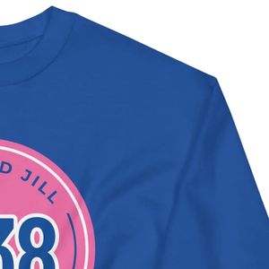 แจ็คแอนด์จิล เสื้อสเวตเชิ้ตสีชมพู สีฟ้า ลายวงกลม ปี 1938 พรีเมียม ซอฟท์ คอกลม แขนยาว สตรีทแวร์ลำลอง เสื้อผ้าขายส่ง - Product Image 6