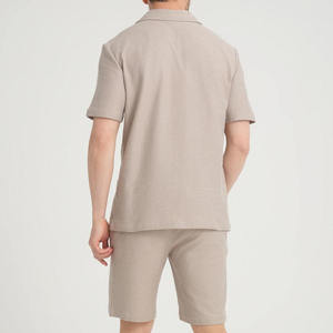 Summer New Men 2026 Casual Shorts Sets Short Sleeve T Shirt Shorts Solid Tracksuit Set Men's Brand Clothing 2 Pieces Sets 2026 - Product Image 2