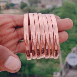 Handmade Copper Bangle Set - Dainty <b>Stacking</b> <b>Bracelets</b> Handmade jewelry - Product Image 3