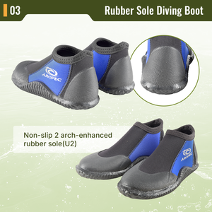 Aropec 3mm Neoprene Low-Cut Water Boots with Anti-Slip Rubber Sole for Diving, Snorkeling, <b>Surfing</b> - OEM/ODM Available - Product Image 4