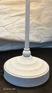 Vintage White Metal <b>Table</b> Lamp <b>Antique</b> Desk Light for Bedroom Living Room Decorative <b>Bedside</b> Reading Lamp - Product Image 3